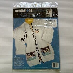 Dimensions Iron On Transfers Cool Cows Grandma Granny Core Nip VTG 90s Fashion